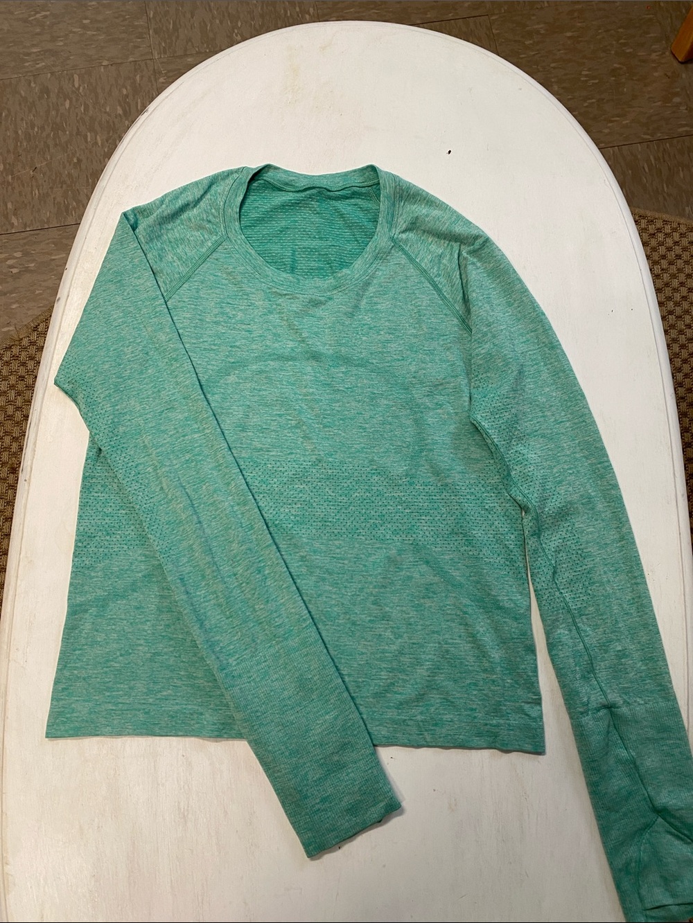 lululemon athletica Long-Sleeve Crew Top in Mint Green